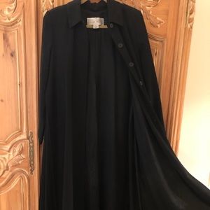 Long Black Fine Wool Ellen Tracy Coat